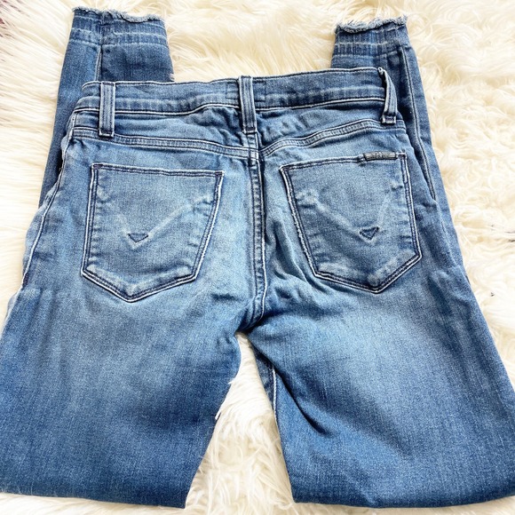 Hudson Natalie Super Skinny Raw Hem Mid Rise Cropped Ankle Jeans Size 24 - Picture 3 of 6